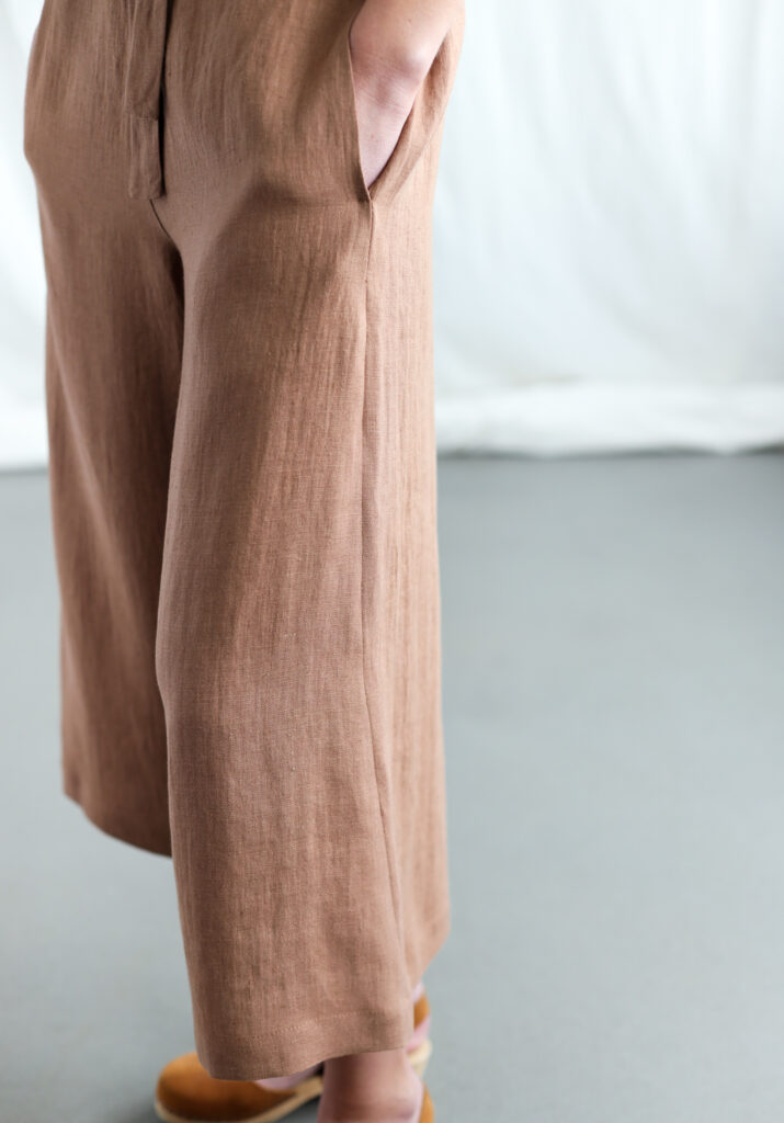 Wide leg hazel linen summer culottes AURE - Image 2