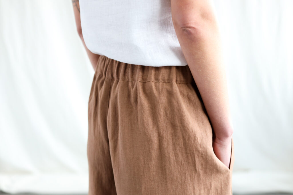 Wide leg hazel linen summer culottes AURE - Image 5