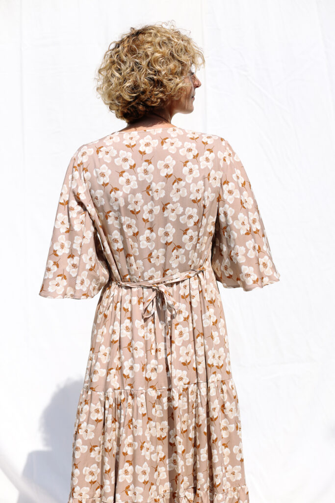 Bell sleeve flower print summer dress PETRA - Image 2