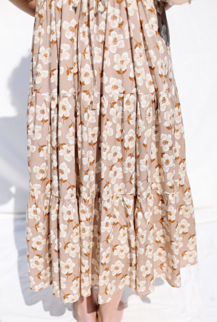 Bell sleeve flower print summer dress PETRA - Image 3
