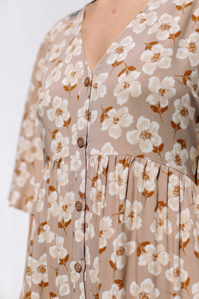 Bell sleeve flower print summer dress PETRA - Image 5