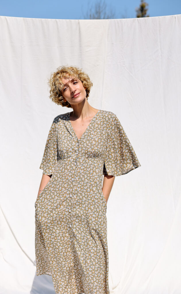 Bell sleeve floral summer dress ELISE - Image 2