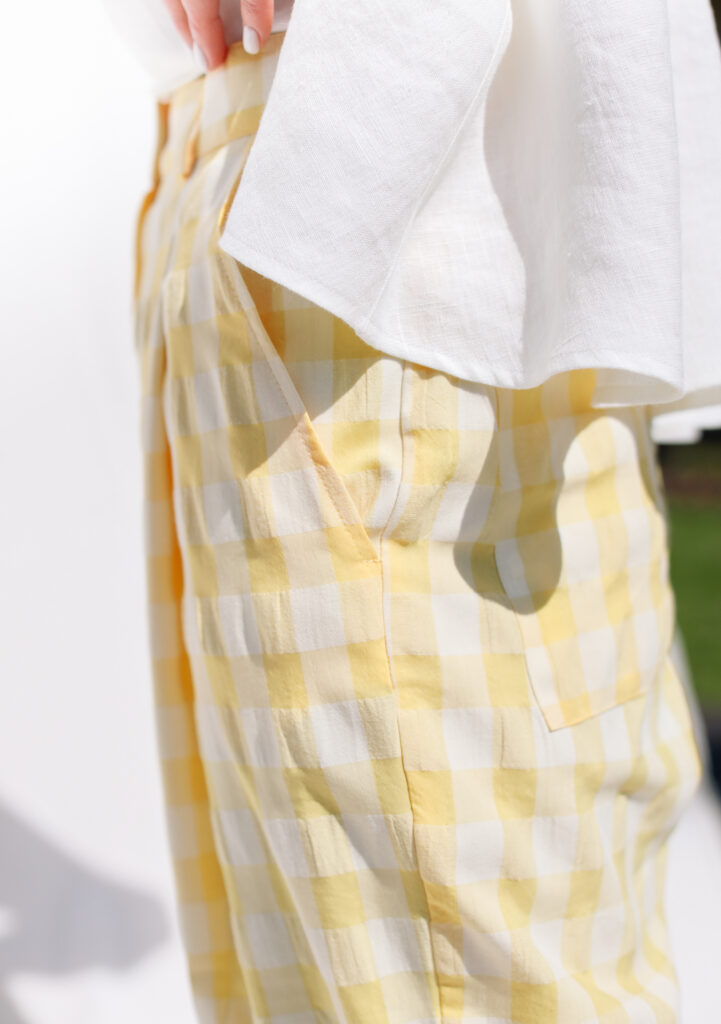 Boxy tapered leg summer trousers - Image 1