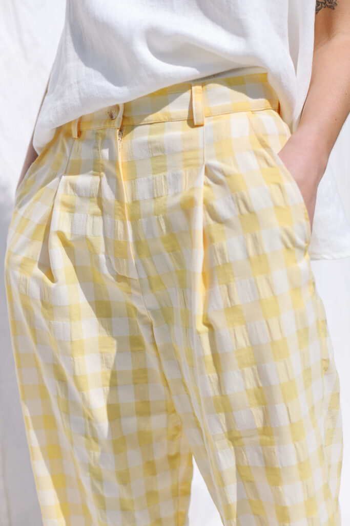 Boxy tapered leg summer trousers - Image 2