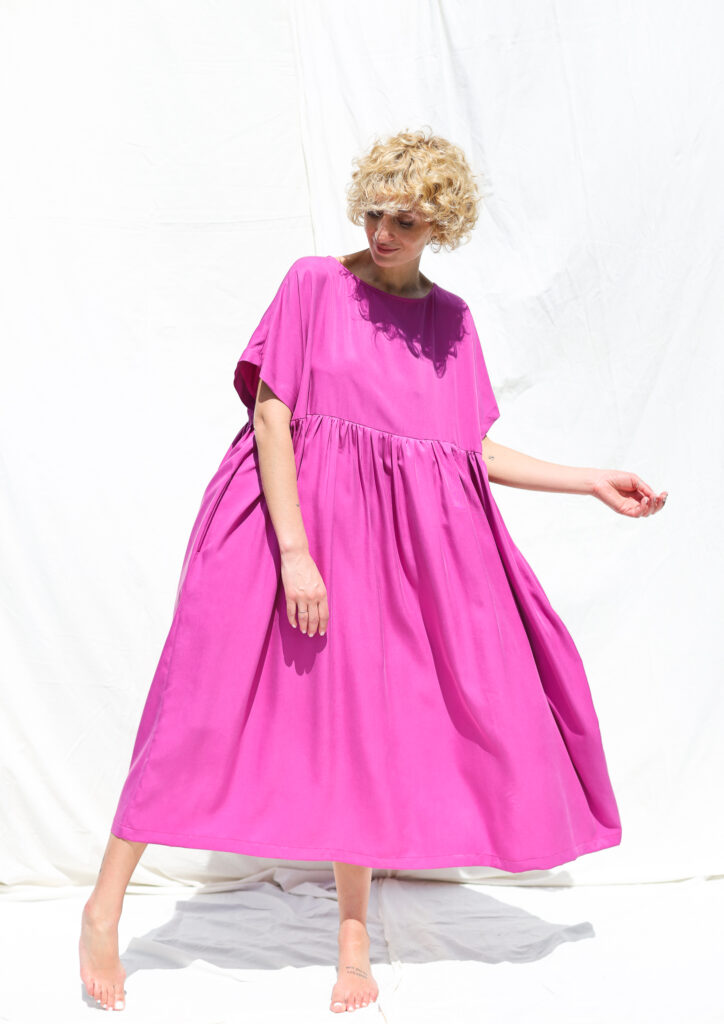 Oversized higher waist tencel dress SILVINA - Image 2