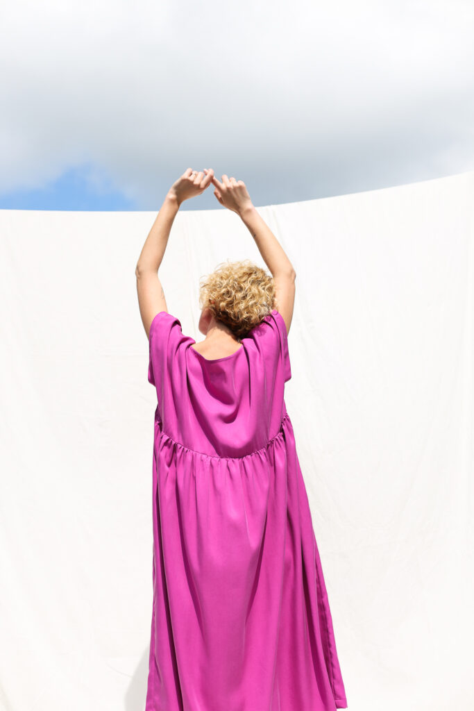 Oversized higher waist tencel dress SILVINA - Image 3