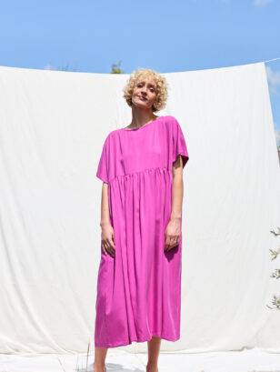 Oversized higher waist tencel dress SILVINA | Dresses | Sustainable clothing | OffOn clothing