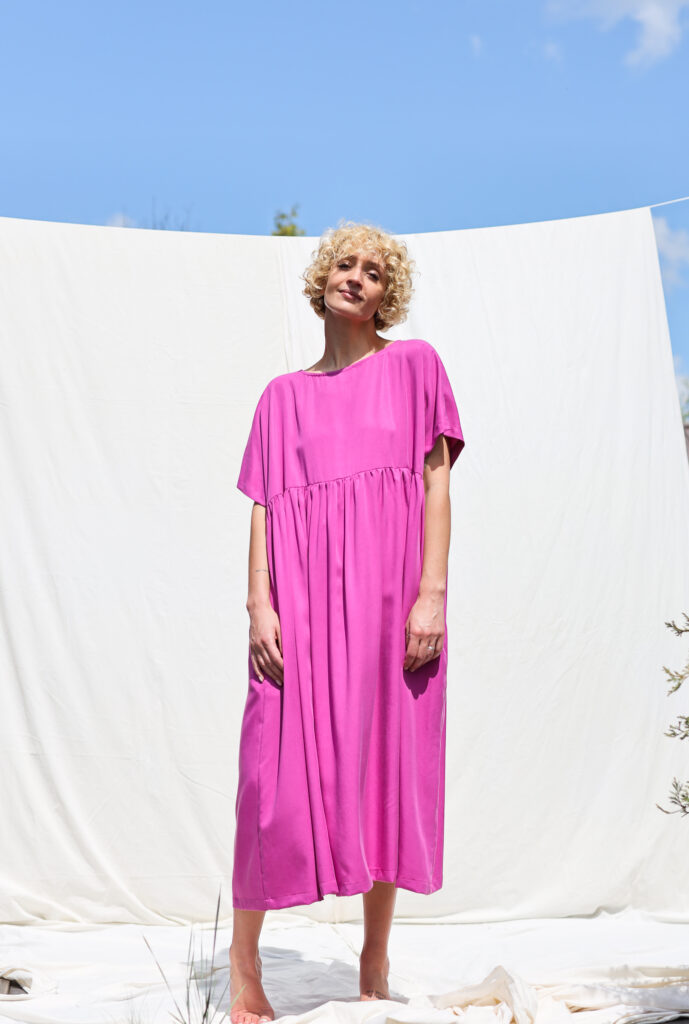 Oversized higher waist tencel dress SILVINA | Dresses | Sustainable clothing | OffOn clothing