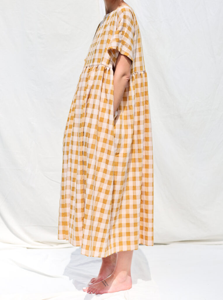 Oversized seersucker checks dress SILVINA - Image 2