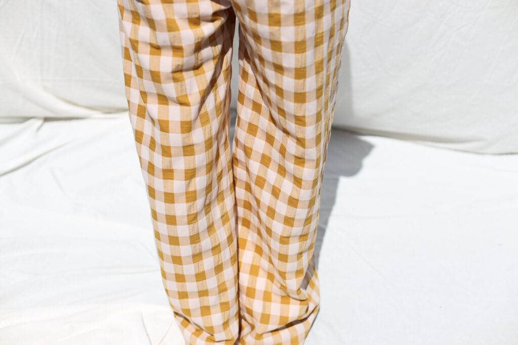 Seersucker gingham short sleeved jumpsuit LENNY - Image 5