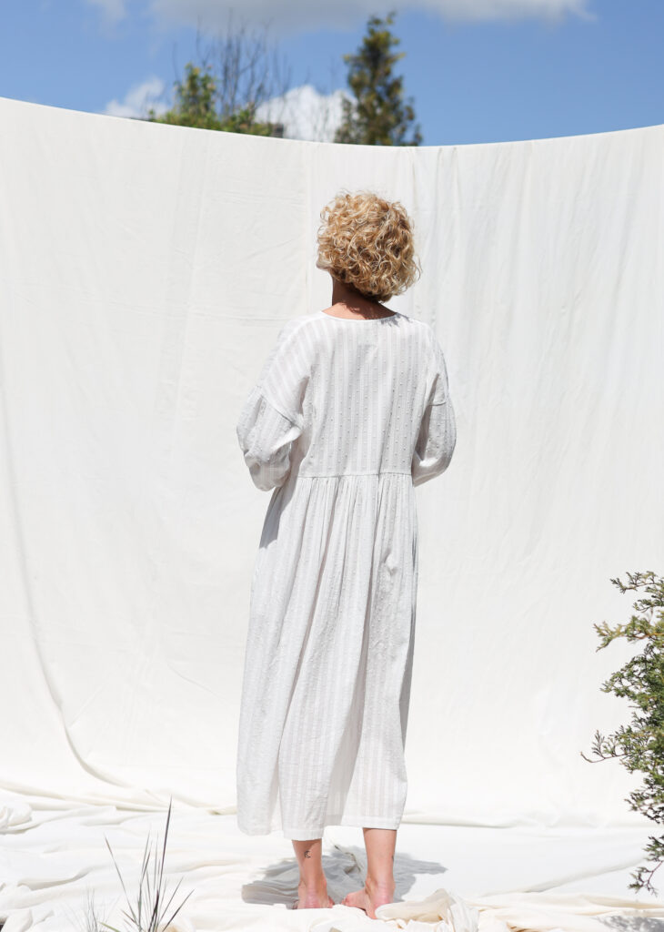 White plumetis cotton sundress - Image 1