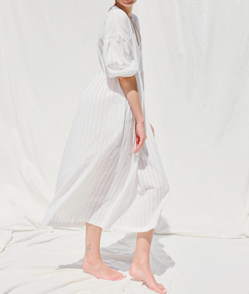 White plumetis cotton sundress - Image 2