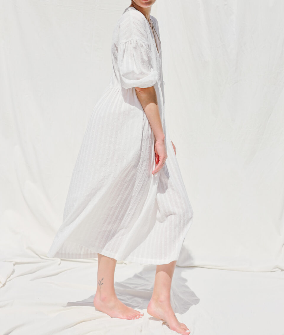 White plumetis cotton sundress - Image 2