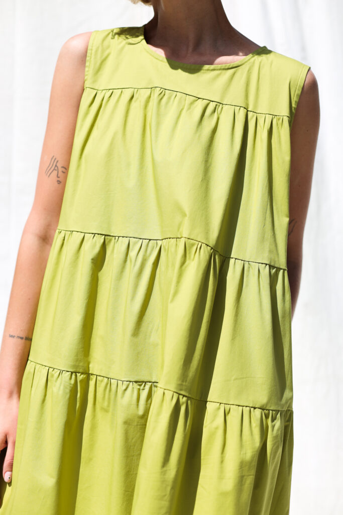 Sleveless tiered Maxi cotton dress JULIE - Image 3