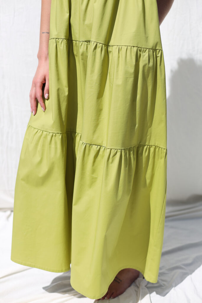 Sleveless tiered Maxi cotton dress JULIE - Image 4
