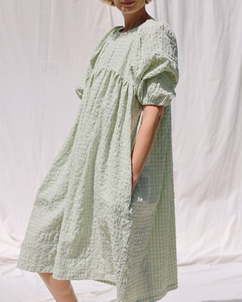 Seersucker raglan sleeve dress BELLE - Image 2
