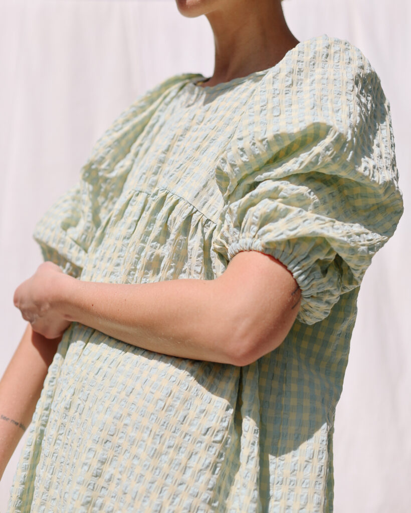 Seersucker raglan sleeve dress BELLE - Image 3