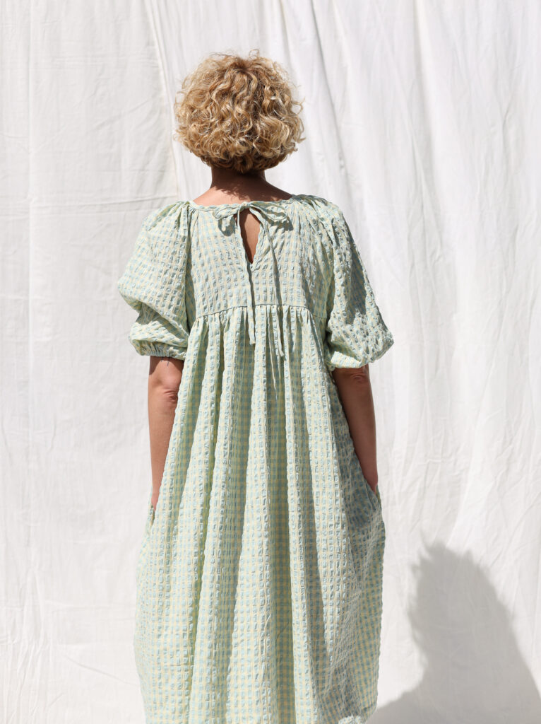 Seersucker raglan sleeve dress BELLE - Image 4