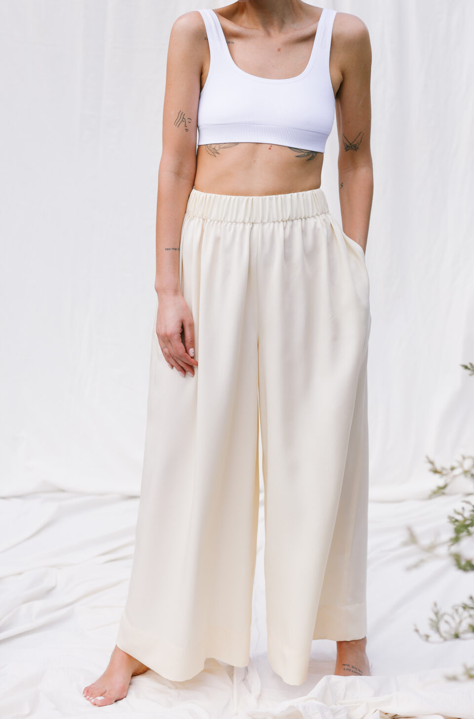 Palazzo elasticated waist pants LOU - Image 2