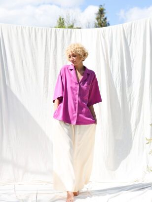 Oversize dropped shoulders shirt LYKKE | sHIRTS | Sustainable clothing | OffOn clothing