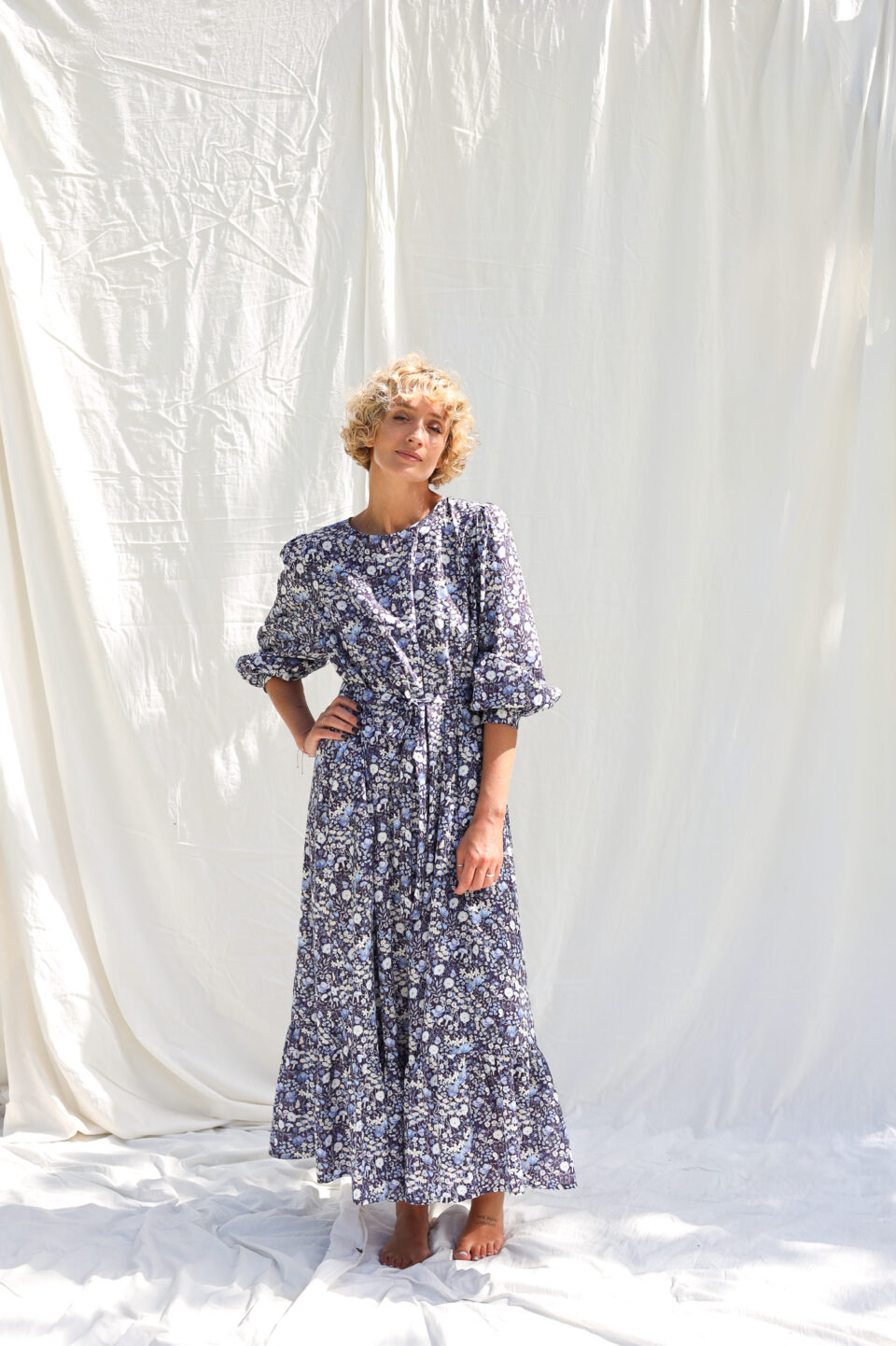 Long sleeve floral maxi dress JUDES GARDEN | Dress | Sustainable clothing | OffOn clothing