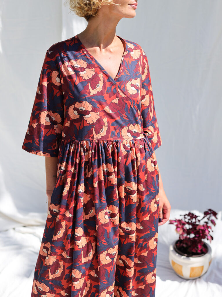 Loose floral wrap dress BUTTERFIELD POPPY - Image 4