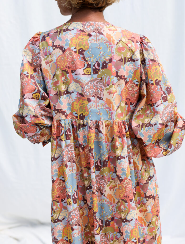 Floral high waisted long sleeve dress ARBORETUM VALLEY - Image 2