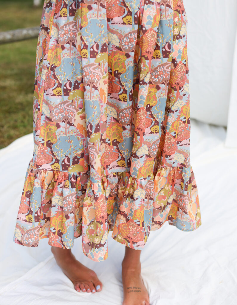 Floral high waisted long sleeve dress ARBORETUM VALLEY - Image 4