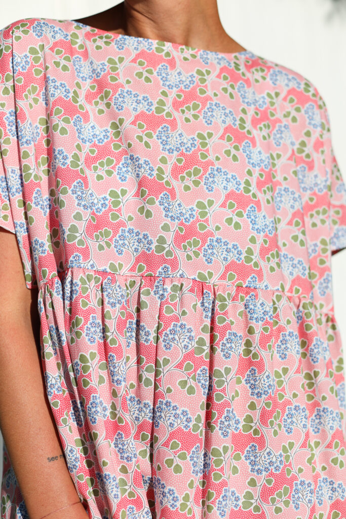 Oversize silky Tana Lawn cotton floral print dress SILVINA - Image 2