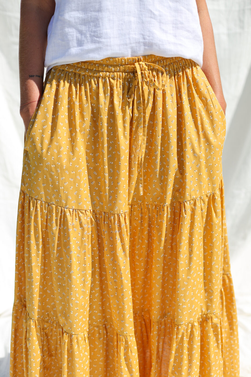 Maxi floral tiered skirt - Image 3