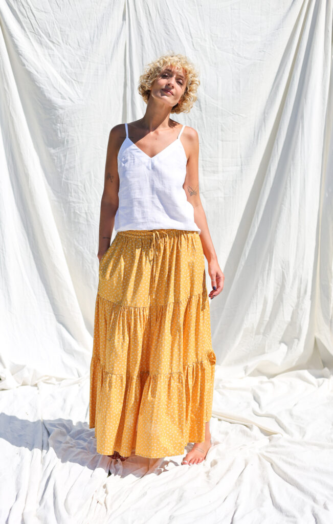 Maxi floral tiered skirt - Image 1