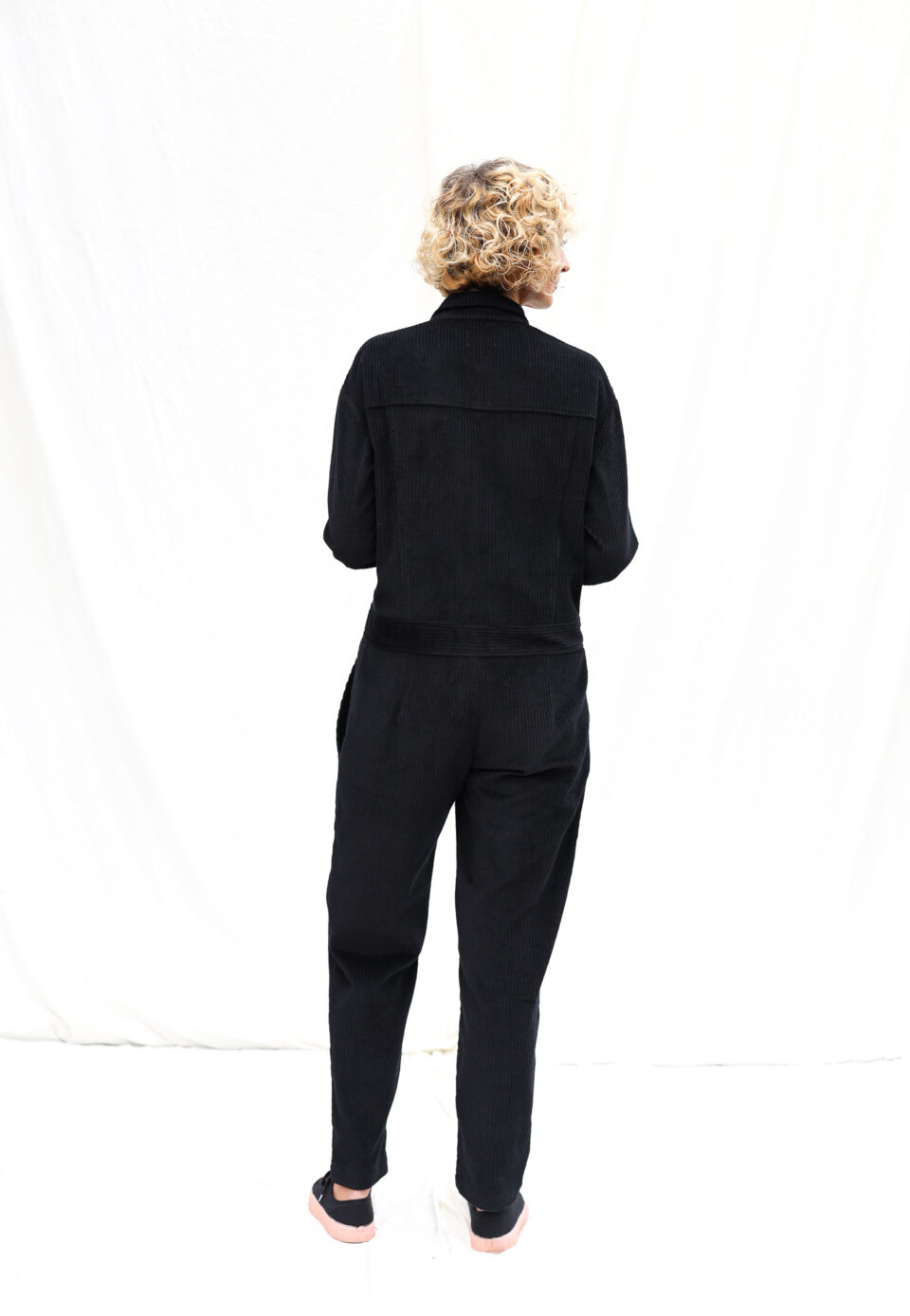 Black cord long sleeve coverall AMBRE - Image 4