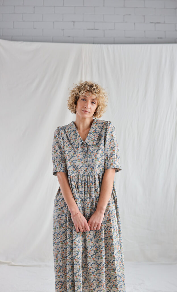 Sailor collar floral print dress AVRIL - Image 5