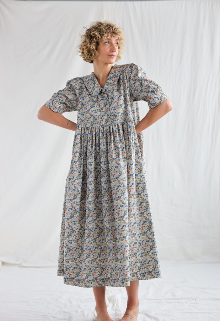 Sailor collar floral print dress AVRIL - Image 2